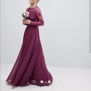 ASOS Maxi Dress with lace long sleeves